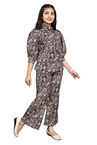 Image of Girls /Women Printed 34 sleeves co- ords set-107