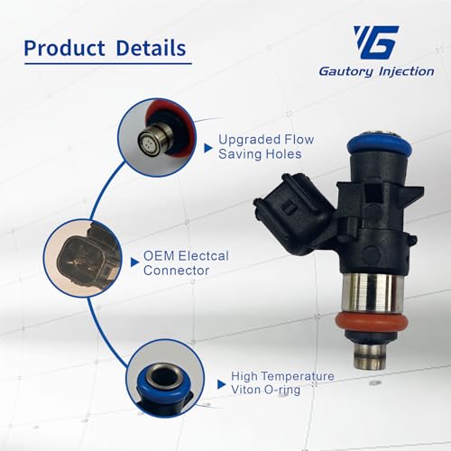 Gautory Injetores de Combustível 4 furos (conjunto de 6) para Jeep Cherokee 3.2L V6 2014-2017, Subst