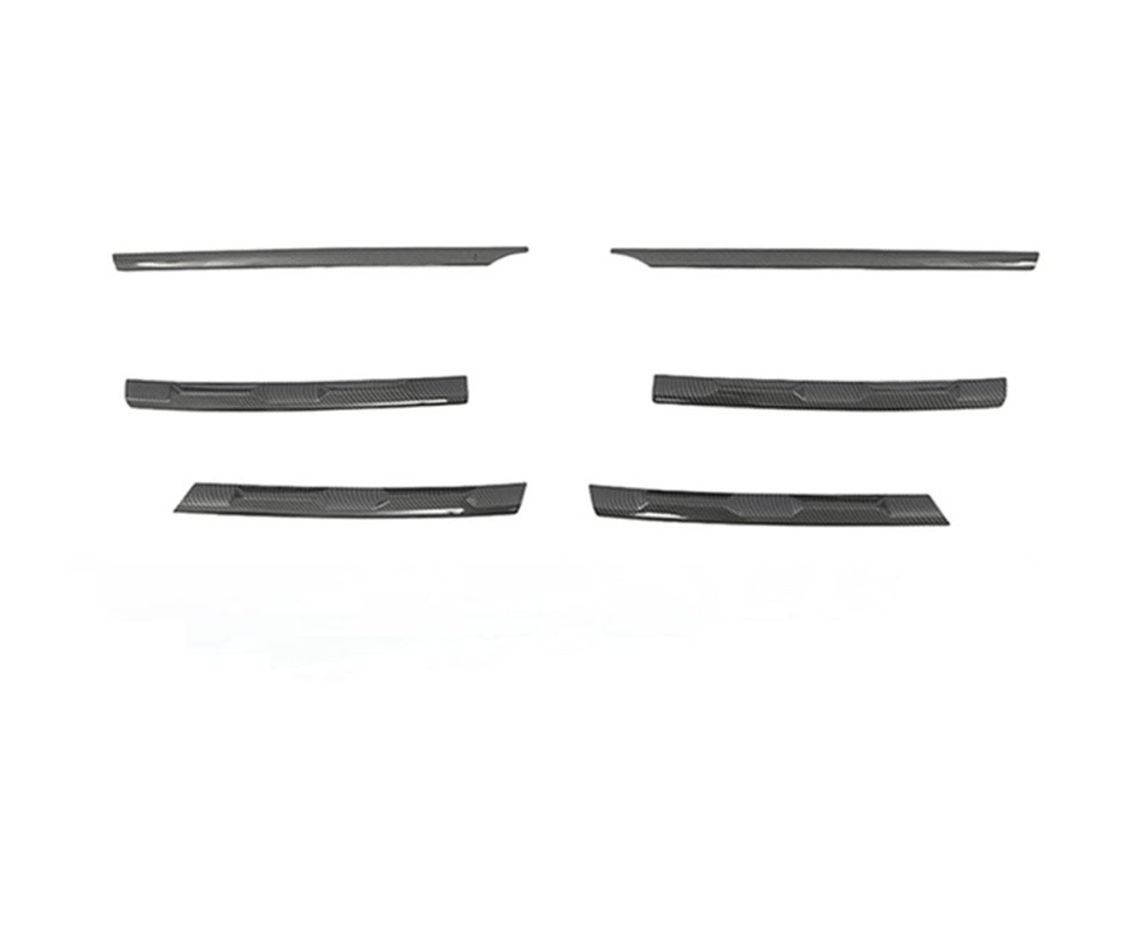 YELEMEABHB Front Bumper Mesh Center Grill Moulding Strips Cover Trim Compatible With Tiguan MK2 2016-2021 Chrome style(Carbon Fiber Black)