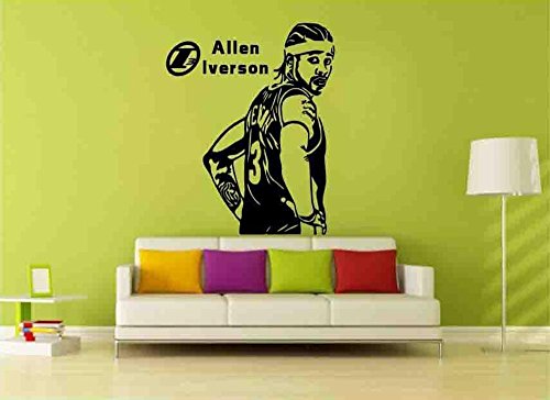 Aoligei gesneden basketbal NBA star Allen Iverson stickers student meerbed slaapkamer bar decoratie collage muurschildering