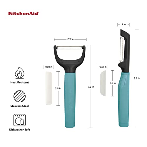 KitchenAid Universal Euro Y Peeler, Set Of 2, Aqua - image 2