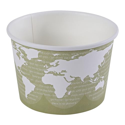 Eco-Products Compostable 16oz Lined Paper Food Bowls, Case of 500,