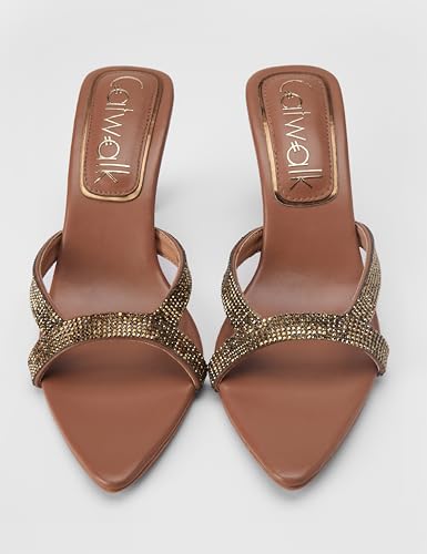 Image of Catwalk womens Cross-strap Shimmer Sandal