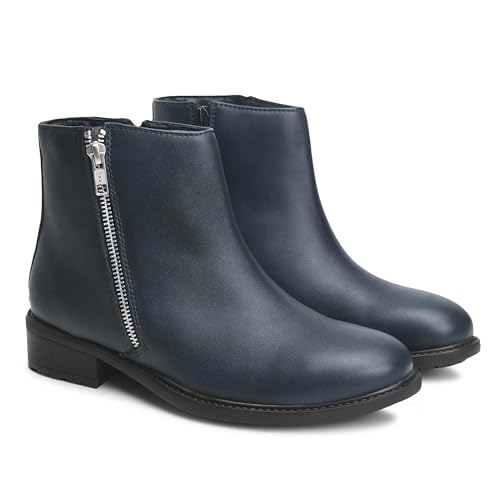 Image of CLOG LONDON Ankle Boots for Women With Side Zipper | Fashionable and Comfortable Boots for Casual and Office Wear