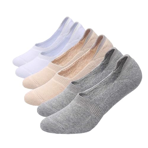 Women's Thick Cushion Cotton Athletics Casual Low Cut Flat Non-Slip Boat Liner No Show Socks, 3Pack