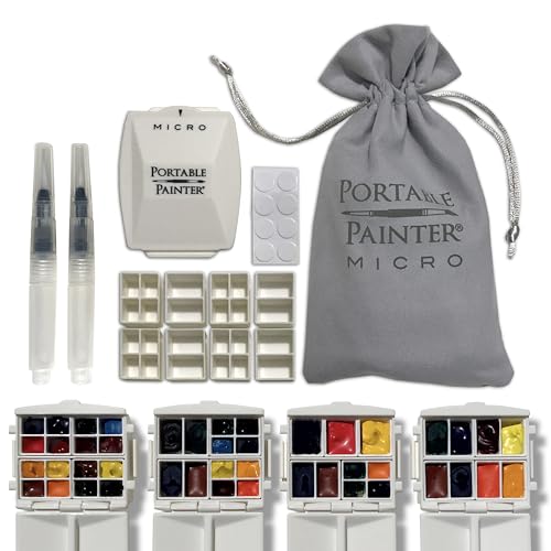 Portable Painter Micro Max Kit with Accessories – Holds Six to Sixteen Colors | Featherweight | Travel | Simplify Your Life