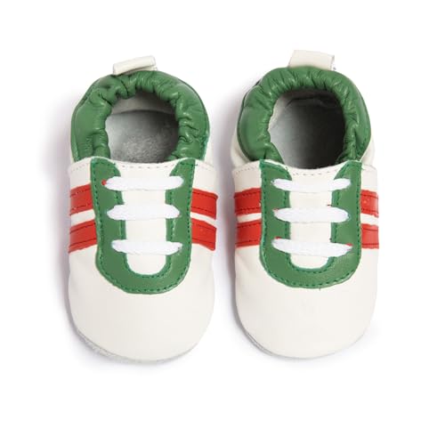 Prewalker Soft Sole Sneaker White and Green Carrot Top Unisex4