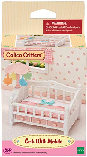 Calico Critters Crib With Mobile, Dollhouse Furniture Set With Working Features #TOP6