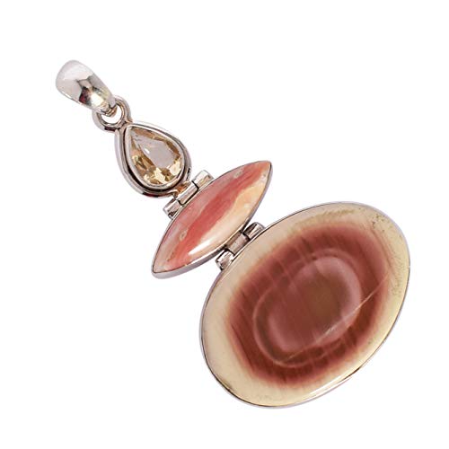Pendentif jaspe impérial et opale rose, le cadeau fait main idéal pour elle