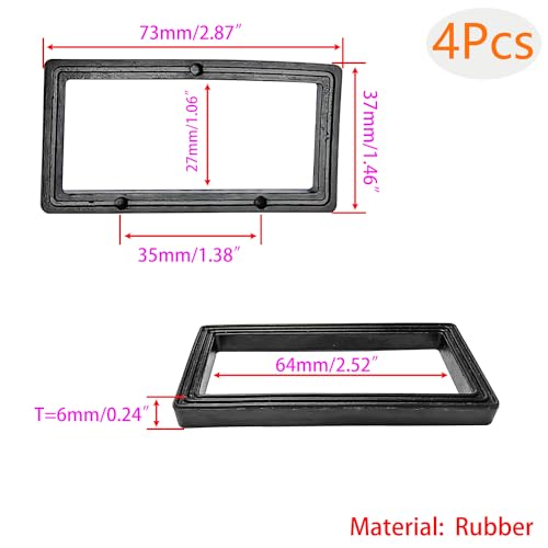 Qrity 4PCS Gaskets Flat Washers, Sink Seal Washer, Rubber Plumbing Washer Seal, for Overflow Pipes Qrity Overflow Pipes - Image 2