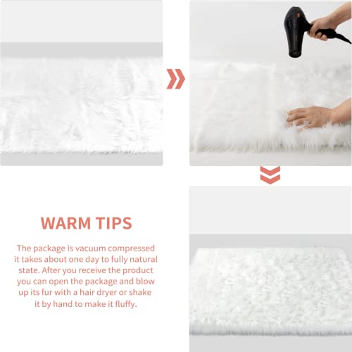 Ciicool Ultra Soft Faux Sheepskin Fur Rug Fluffy Rug For Bedroom Fuzzy Carpet For Living Room Kid'S Room Nursery Decor thumb #7