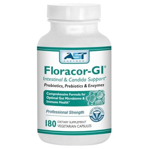 Floracor-GI Candida Cleanse, Probiotic and Enzyme Support Formula 180 Capsules