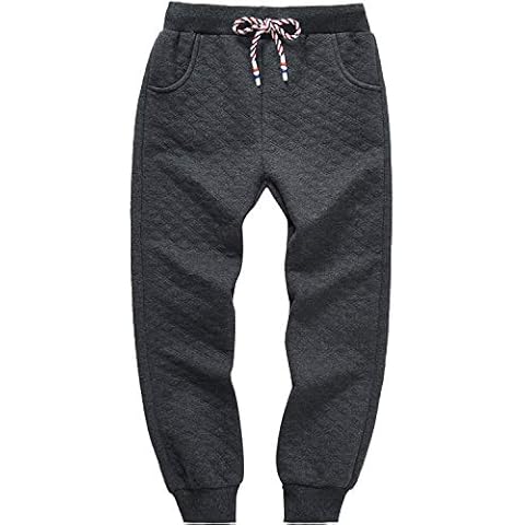 KISBINI Boy's Air Cotton Active Long Pants Sports Sweatpants Jogger Pant for Children Kids 150 Cover