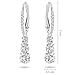 Swarovski Stilla Attract Trilogy Drop Pierced Earrings with White Crystals on a Rhodium Plated Setting with Hinged Closure