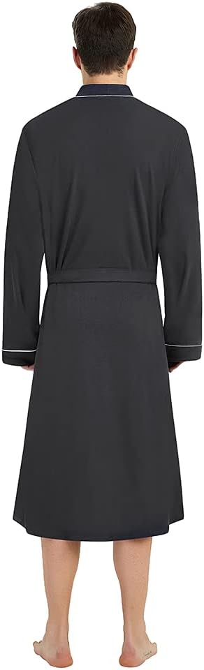 U2SKIIN Mens 100% Cotton Robe Lightweight Knit Bathrobe - Image 6