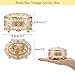 Hipiwe Vintage Metal Jewelry Box - Oval Trinket Organizer Ring Box Case with Rose Pattern Jewelry Storage Box for Ring Earrings Necklace, Gift for Women