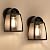LUTEC 2 Pack Outdoor Wall Light Fixtures, Exterior Waterproof Wall Lantern with Clear Glass Shade, Aluminum Modern Matte Black Porch Sconce Outdoor Lighting for Garage Entryway Yard
