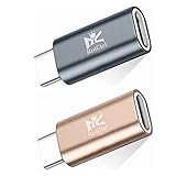 RoiCiel ライトニング タイプc 変換 変換アダプター PD18w対応 急速充電 データ転送 lightning usb-c 変換アダプタ アルミ合金 usb c 変換アダプタiPhone17/16/15 iPad スマホ typec lightning 変換 小型 軽量 コンパクトライトニングケーブル タイプc (ゴールド1個＋グレー1個)