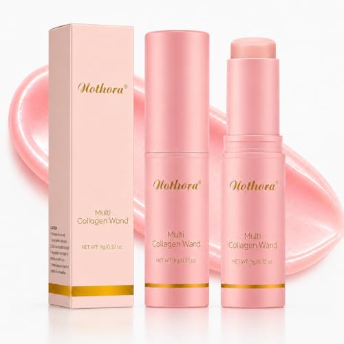 2PCS Nothora Collagen Wand Pure Collagen Wand Portable Wrinkle Bounce Multi Balm Multi Balm for Face Eye Lip Neck Wrinkles 9g*2