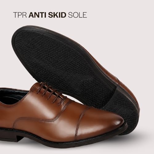Image of FAUSTO Men's Formal Office Meetings Work Lace-Up Derby Shoes