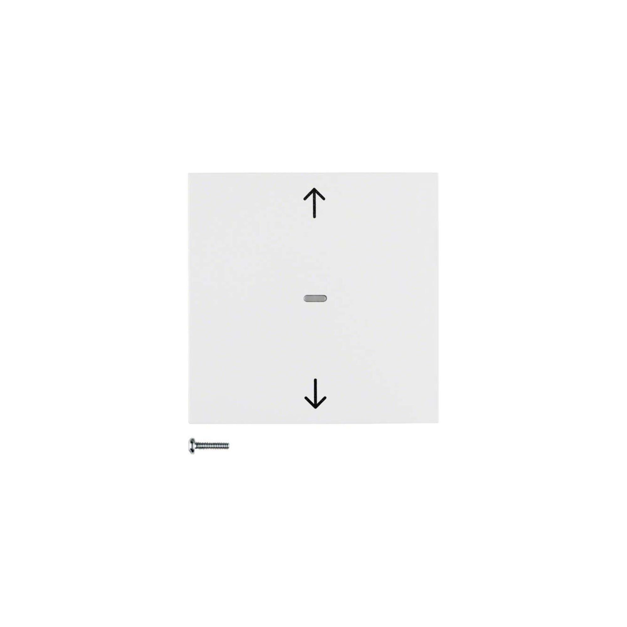 Tecla simple de persianas berker.Net, para series berker S.1/ B.3/ B.7 de hager, blanco polar, brillo