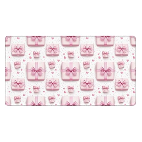 Tapis de souris pour ordinateur portable grand format avec bords cousus