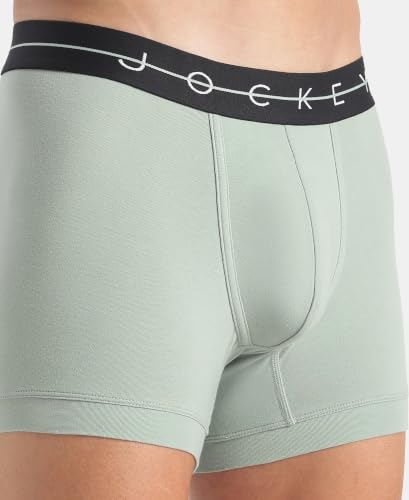 Image of Jockey NY16 Men's Super Combed Cotton Elastane Stretch Solid Trunk with Ultrasoft Waistband (Colors & Prints May Vary)