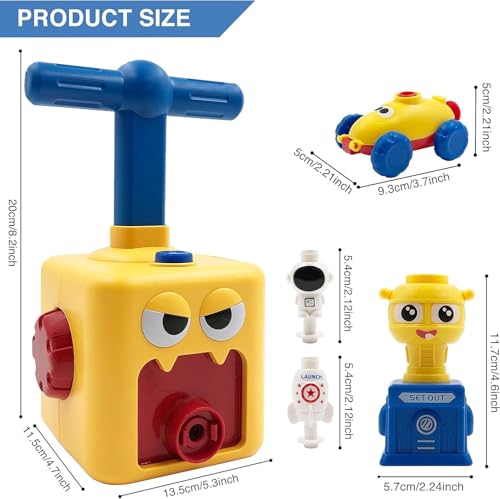 Galaxy Hi-Tech Balloon Launcher Car Toy Set, Balloon Powered Car Toys, Balloon Racers Toy with Pump Creative Inflatable Racing Car for Kids Intelligence Education Children's Toys-Multicolour - Image 4