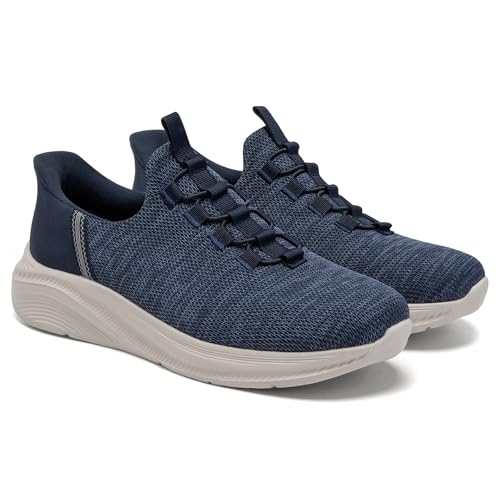 Image of Mens Wide Shoes Casual Slip On Shoes for Men - Men Loafers Wide Comfortable Boat Shoes with Arch Support