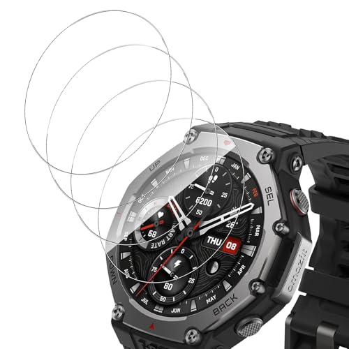�y4������zFor Amazfit T-Rex 3/Amazfit T-Rex 3 Pro �t�B���� �����K���X �����ߗ� ���^�b�`�� Greerass �ی�t�B���� ���Ɏq�f�� ��U�h�~ �Ռ��z�� �������� �w��h�~ �����z�� �C�A���X �\��t���ȒP