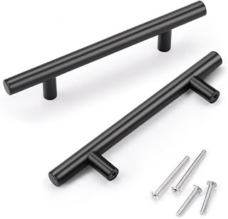 KNOBWELL 20 Pack Stainless Steel Cabinet Pulls Kitchen Cabinet Handle 1/2" Diameter, Hole Spacing 4in/102mm, Overall Length 6-2/5in