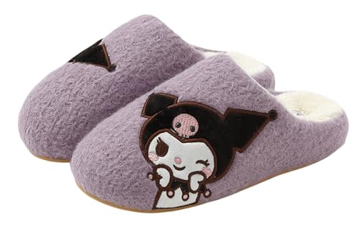 Kuromi Home Slippers for Girls Females - Purple L Size