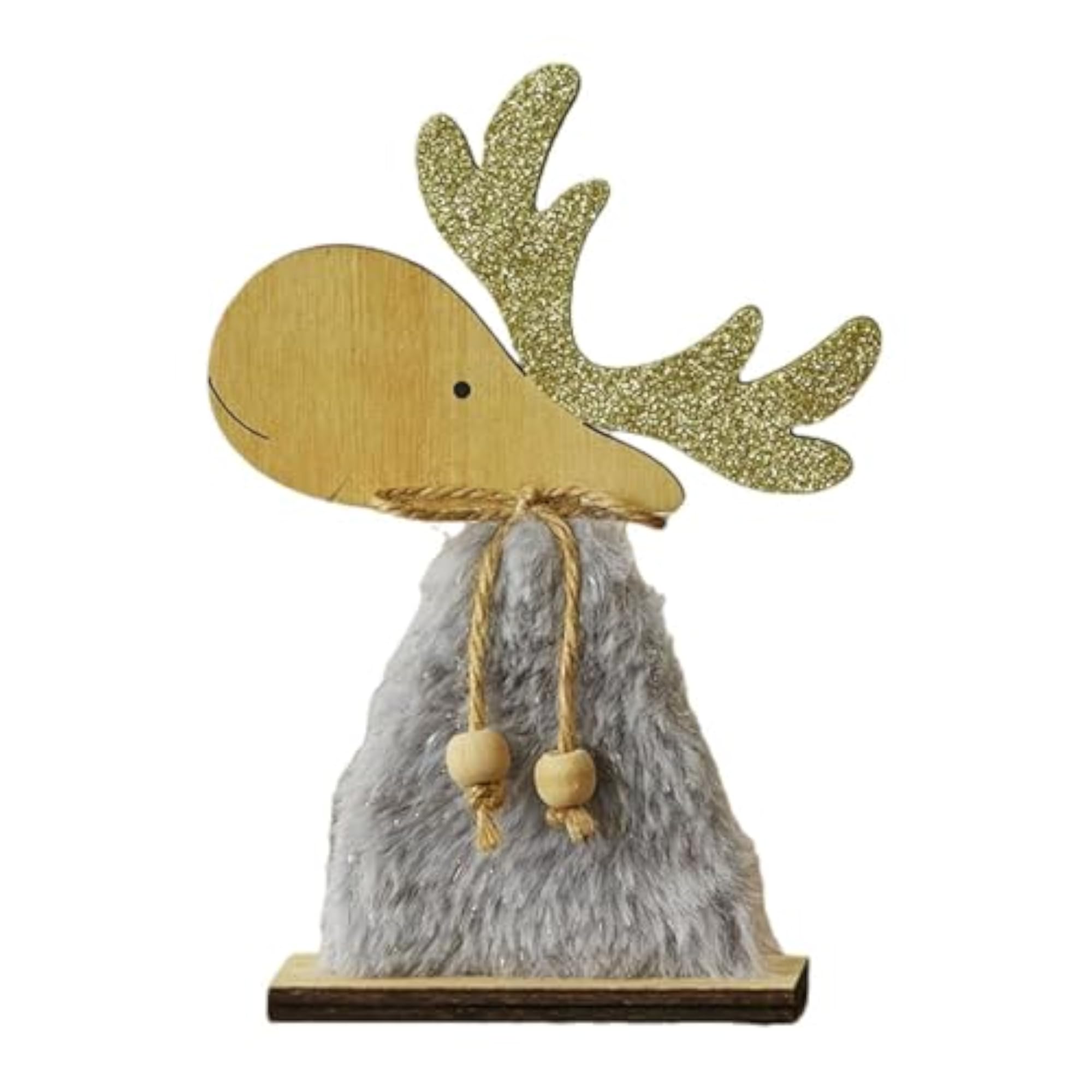 Wooden Christmas Decorations Rustic Elk Figurine