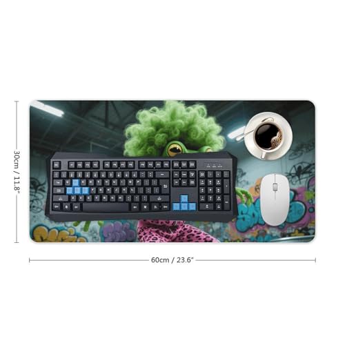 Desk Pad Protector 24x12 Inch Extended Funky Skateboard Frog miniatura 2