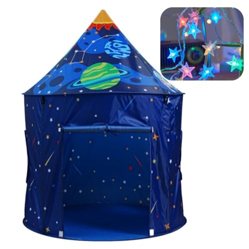 Benebomo Blue Space Rakete Spielzelt für Kinder, Kinderzelt...
