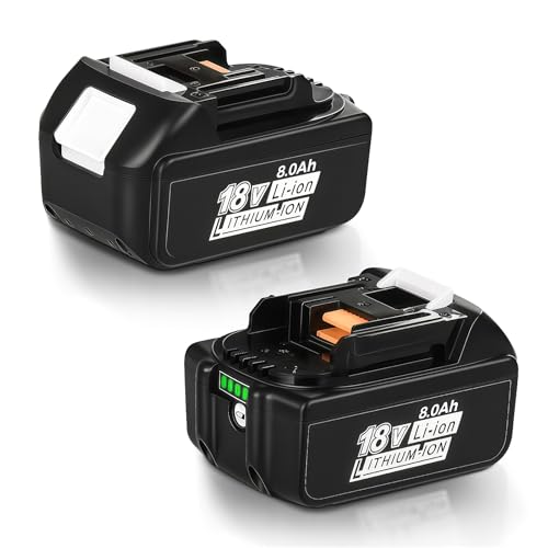 2 Pack 8.0Ah Replacement Batteries Compatible with 18V Battery and Chargers
