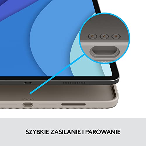 Logitech Combo Touch Clavier et étui avec trackpad rétroéclairé Apple Smart connector QWERTY International US sable pour Apple 12.9 inch iPad Pro 5ème génération - vue 6