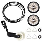 Dryer Repair Kit Replace for Whirlpool WED4815EW1 WED4815EW0 WED4800XQ3 WED4800XQ4 WED4850BW0 WED4810EW1 WED4810BQ0 WED4810EW0 - Drum Rollers 14210017, Belt 341241, Idler Pulley 14210023