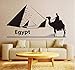 Hanjiming Riding Camels In Egypt Wall Art Mural Decor Pyramid Wall Decal Stickers Travelling In Egypt Wall Applique Graphic 60 X 90Cm