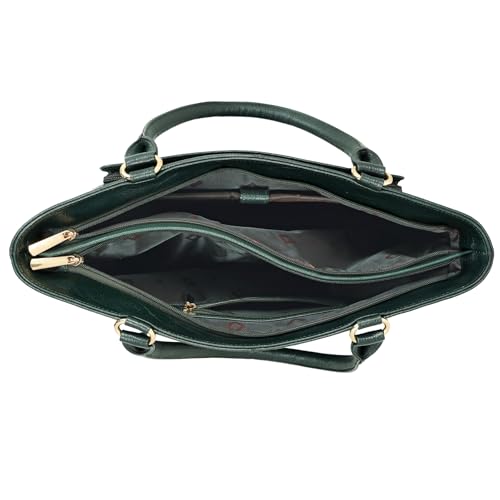 Image of RICHSIGN LEATHER ACCESSORIES Full Grain Natural Leather Top Handle Satchel Shoulder & Handbags
