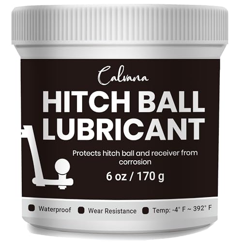Calvana 6 oz Trailer Hitch Ball Grease Lubricant for Trailer Locks Reduces Friction & Wear No More Grease Stains Ideal for Dump Travel and Camper Accessories