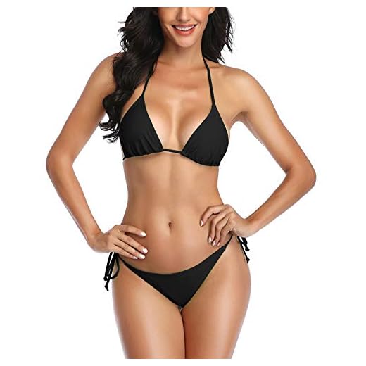 SHERRYLO Tanga Bikini Schwarz Sexy Damen Thong Bekinis Für Damen