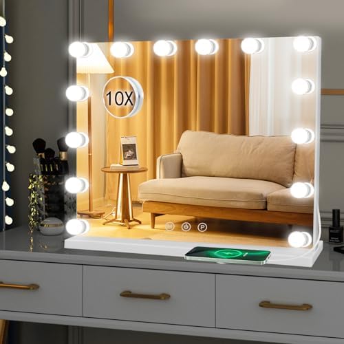 Guanglai Hollywood Vanity Mirror with Lights,Large Lighted Makeup