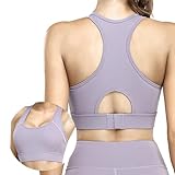 [IRCOLVE] スポーツブラ 揺れない ヨガウェア スポブラ カップ付き 大きいサイズ トップス レディース ヨガ ハイサポート ブラジャー ピラティス ウェア ノンワイヤーブラ シームレス 吸湿性 速乾性 通気性（パープル，xl）