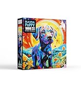 Jigsaw Puzzle for Adults and Families - 1000 Pieces - Playful Puppy - Jazen Happy - 27x20 inch - ...