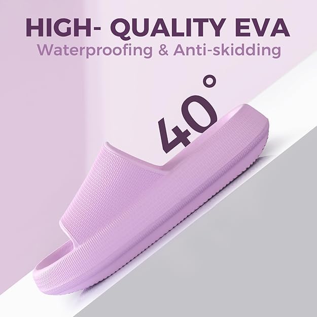 Image of Leevar Cloud Slides for Women and Men - Soft, Comfy, Relax Cloud Slippers, Thick Sole, Non-slip Slides for Men, Easy to Clean, Shower, Swimming, Beach, Indoor and Outdoor Slides for Men