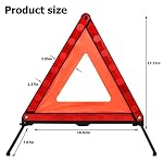 Warning Triangles, Foldable Car Road Warning Reflective Triangles, Emergency Triangle for Vehicles Breakdown, Slow Moving Vehicle Triangle Reflector Safety Triangle Kit - Image 2