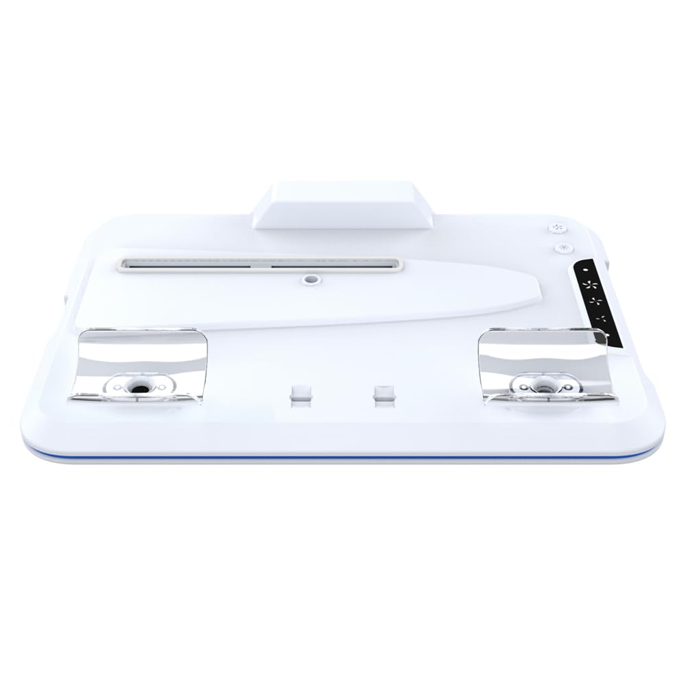 Generico Supporto e stazione di raffreddamento con controller a LED RGB Stazione di ricarica console per PS5 Slim Base di raffreddamento multifunzionale con gancio per cuffie