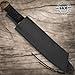 Gil Hibben IV Machete Knife with Leather Sheath | Heat Forged 1090 Carbon Steel | Weathered Blade Finish | Black Cord-Wrapped Handle | Rugged Machete for Practical Use | 18 1/4