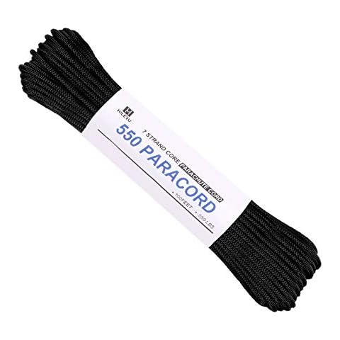 Parachute Cord 4mm 6 Colors 100 Feet Paracord Cord 550 Multifunction Type III Paracord Ropes 550lb Survival Paracord Random Combo Crafting Kit 7 Strand Cord Tent Rope Outdoor Survival Rope Black Cover